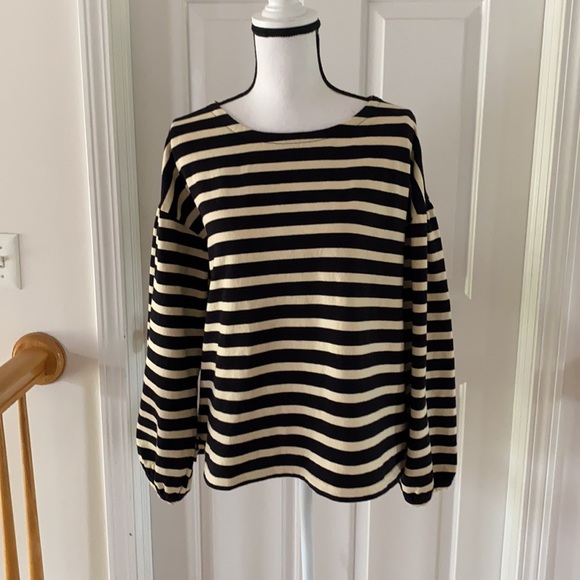 J. Crew Tops - 04:08 - JCrew Mariner Cloth Puff-sleeve Top